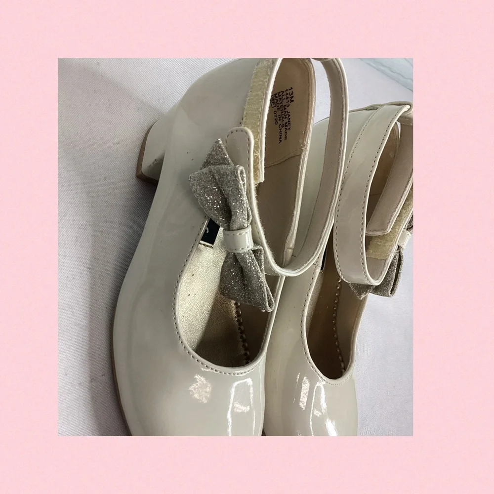 Kids Beige Mary Jane Shoes